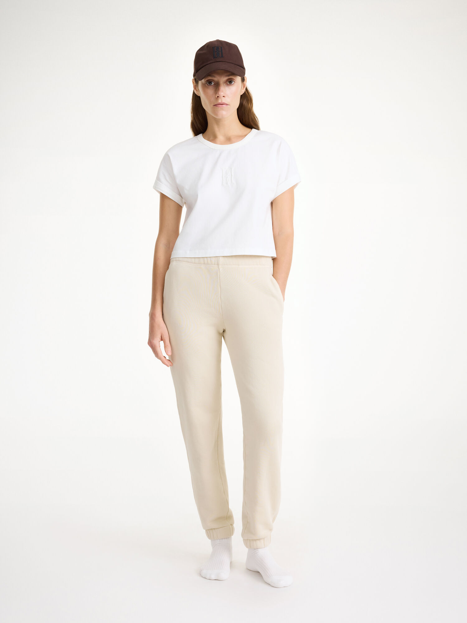 By Malene Birger Hali Organic Cotton Suorat Housut Oyster Gray | FI_BB17271