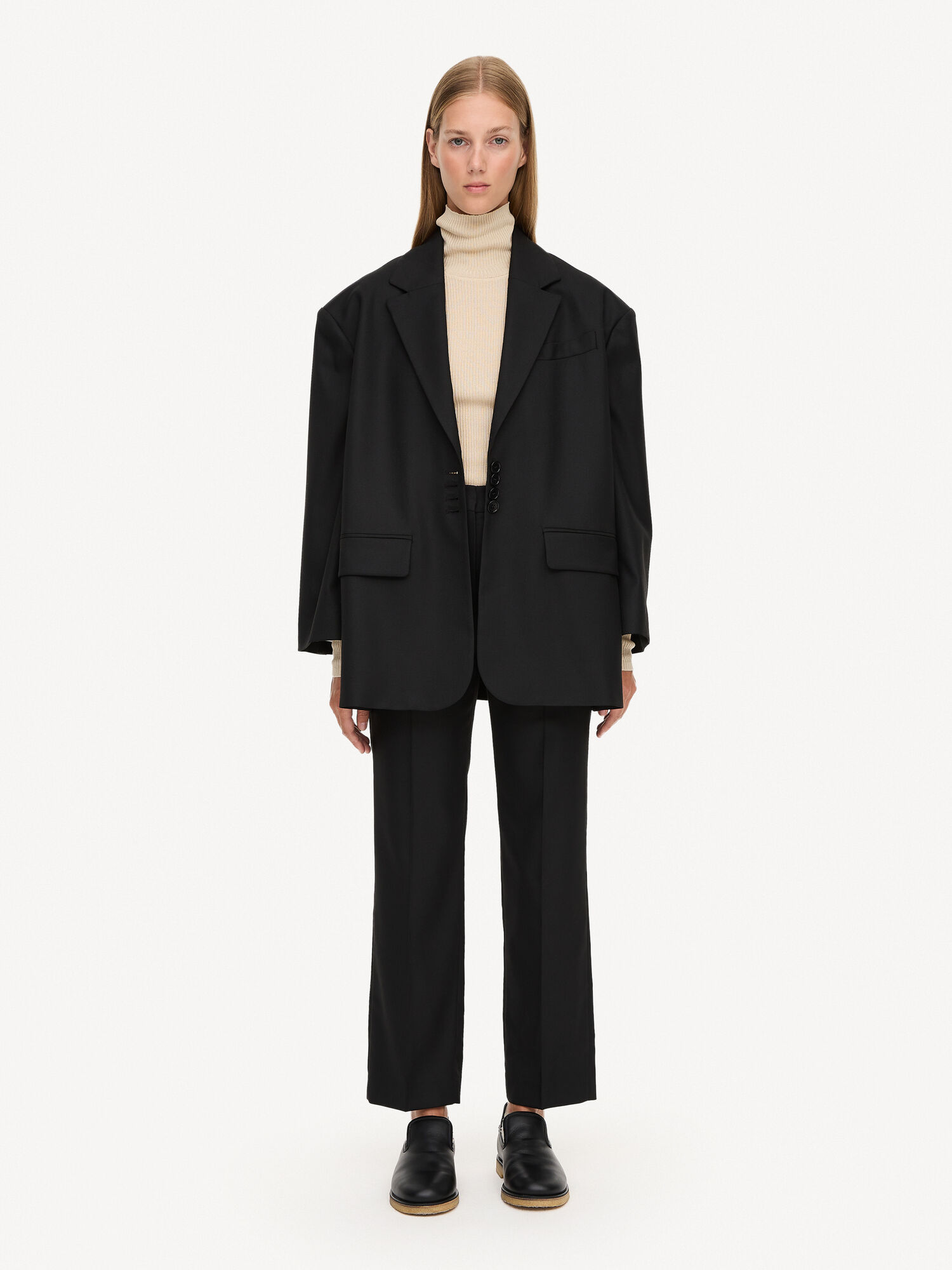 By Malene Birger Igda Straight-leg Suorat Housut Mustat | FI_BB41165