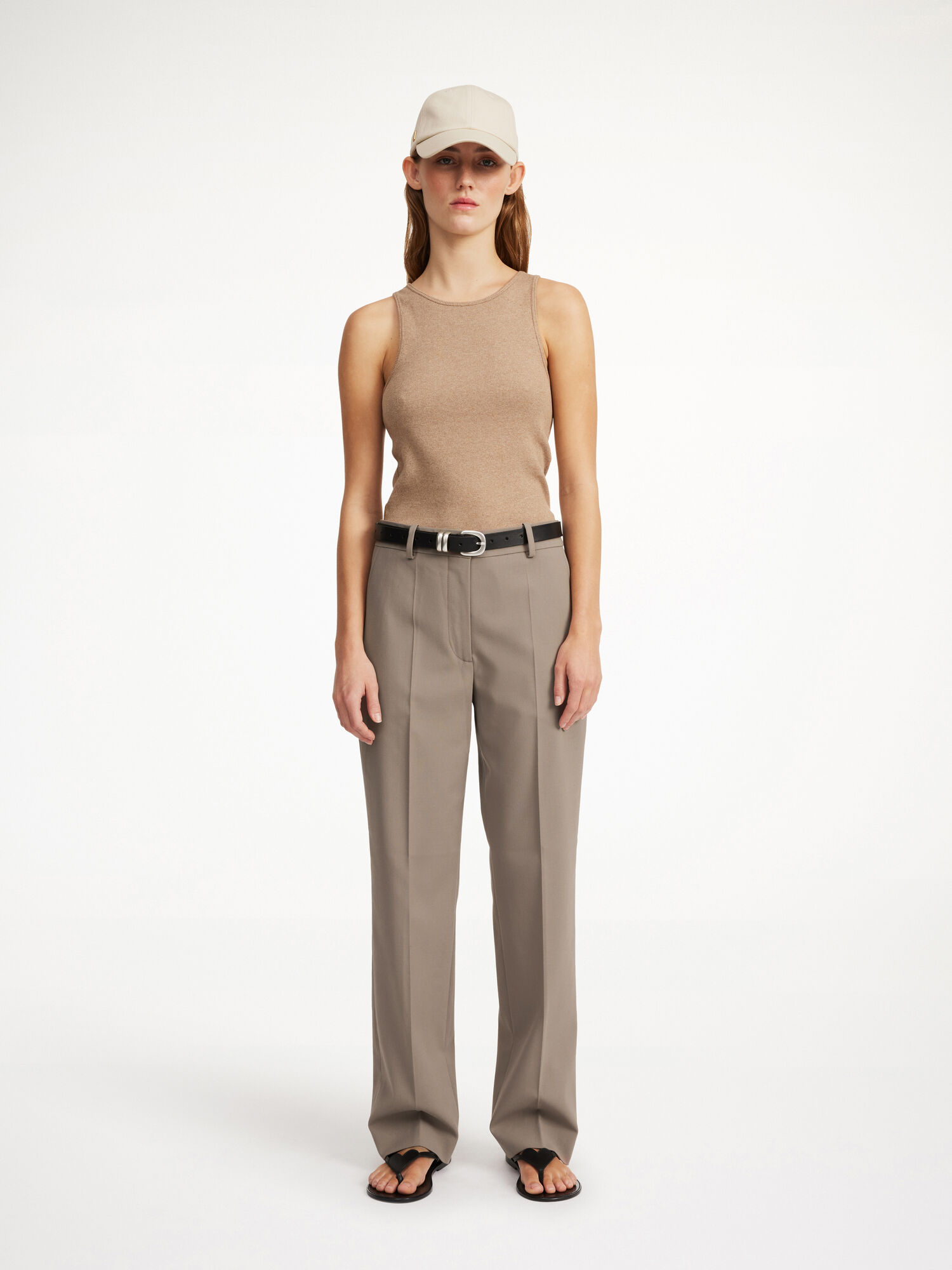 By Malene Birger Igda Straight-leg Suorat Housut Shitake | FI_BB92118