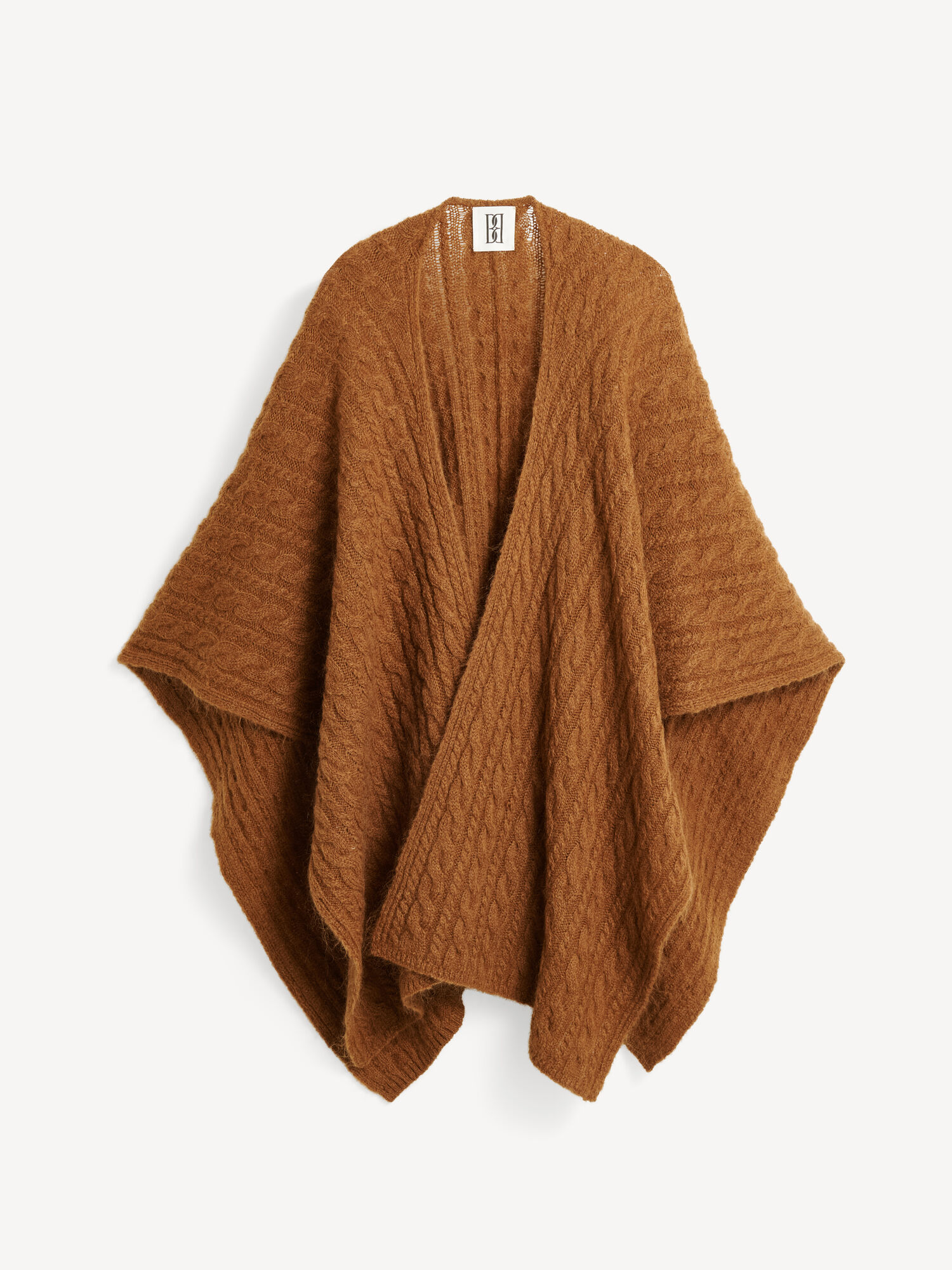 By Malene Birger Kassillas Wool-blend Poncho Neuleet Bison | FI_BB50866