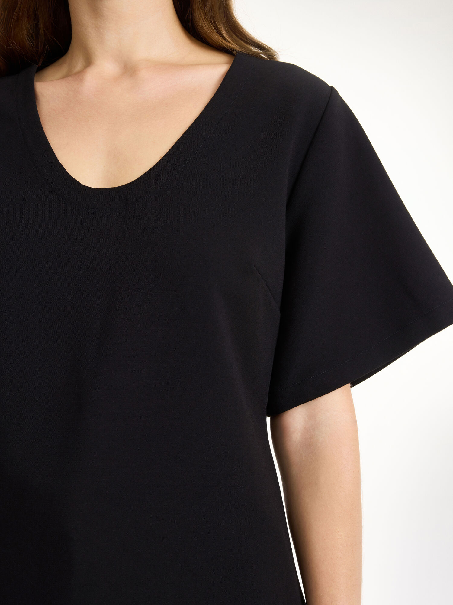 By Malene Birger Lunae T-shirt Topit Mustat | FI_BB21454