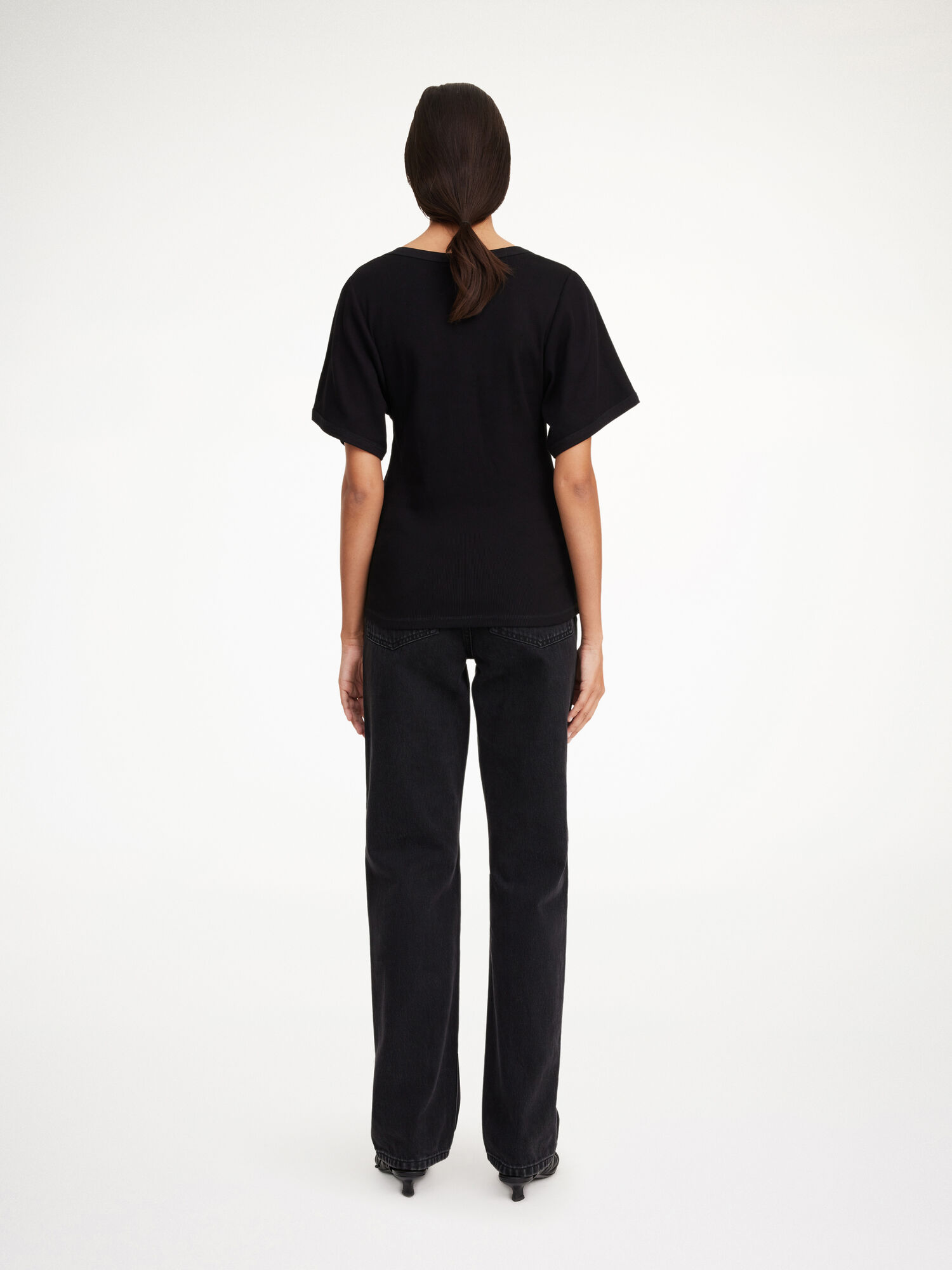 By Malene Birger Lunai T-shirt Topit Mustat | FI_BB80361