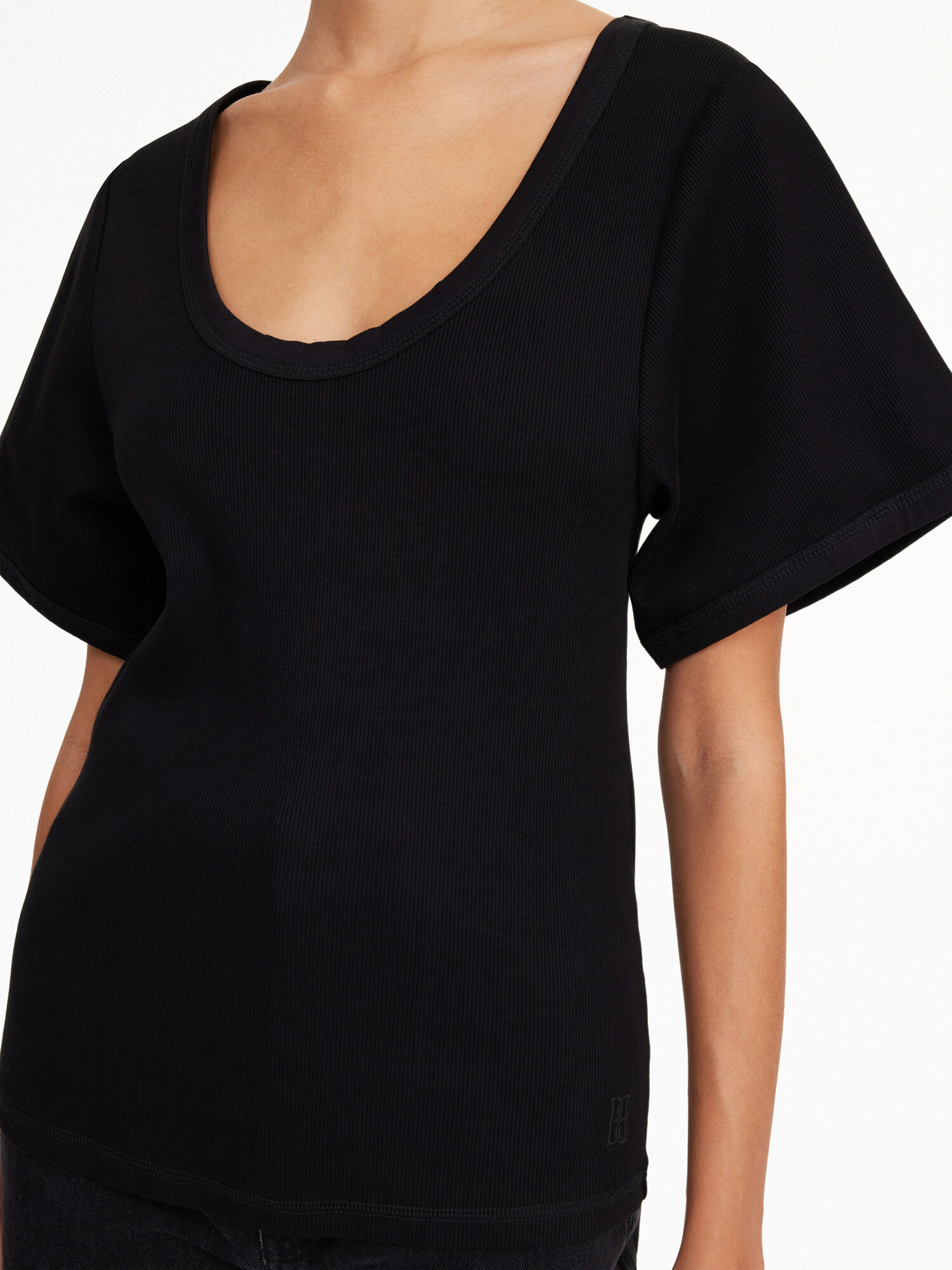 By Malene Birger Lunai T-shirt Topit Mustat | FI_BB80361