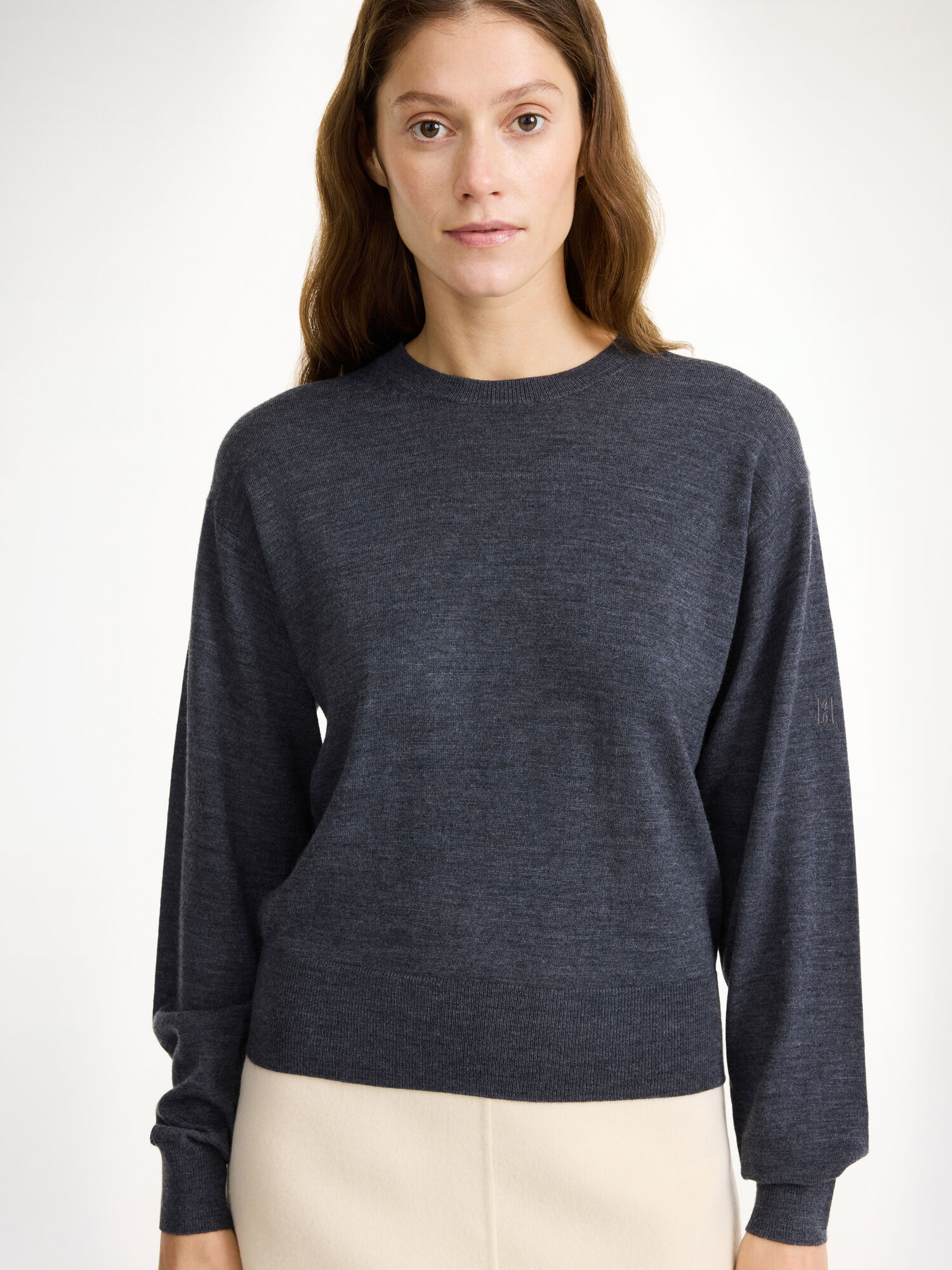 By Malene Birger Mantea Merino Wool Sweater Neuleet Harmaat | FI_BB47125