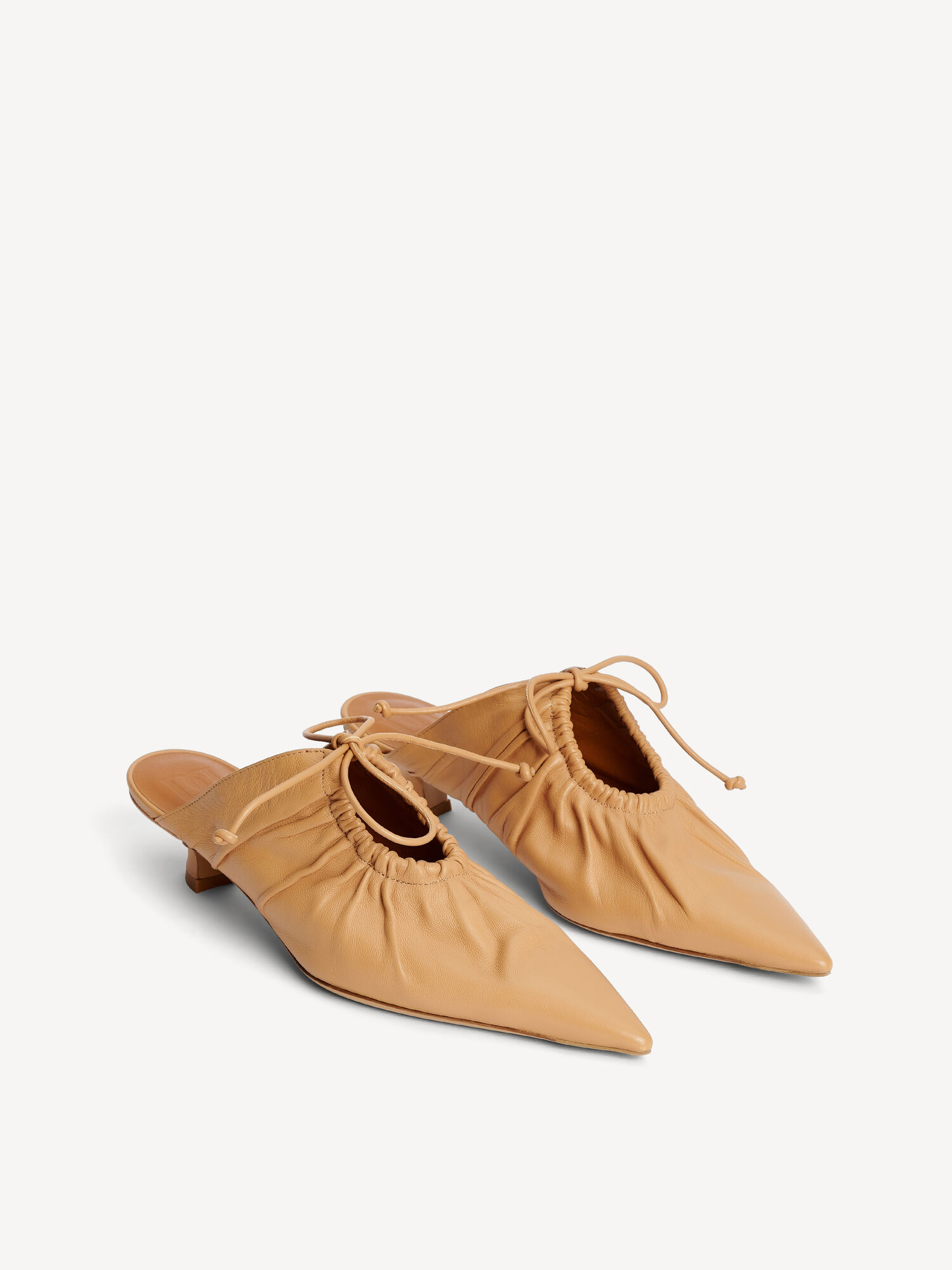 By Malene Birger Masey Leather Mules Kengät Beige | FI_BB33889