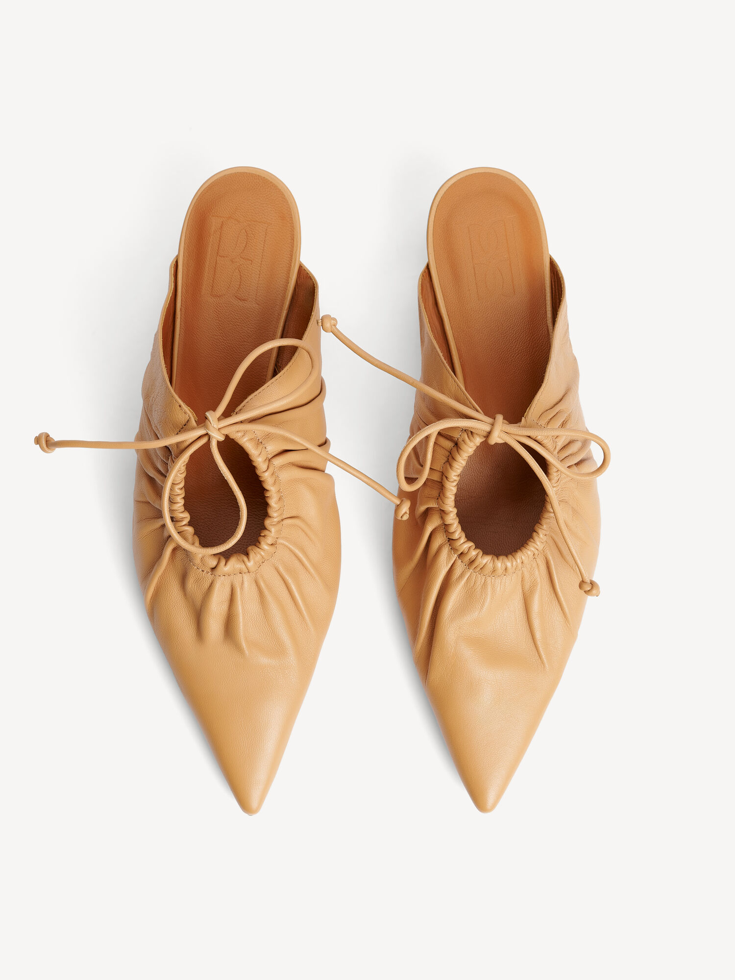 By Malene Birger Masey Leather Mules Kengät Beige | FI_BB33889