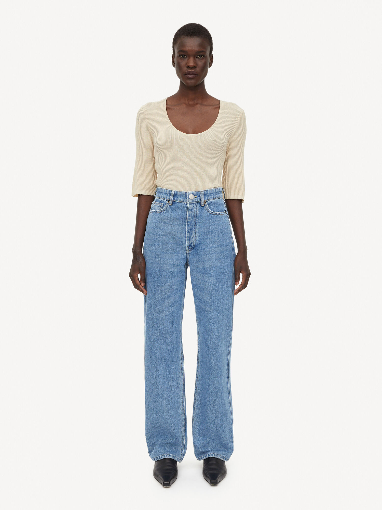 By Malene Birger Miliumlo Organic Cotton Suorat Housut Sininen | FI_BB48166