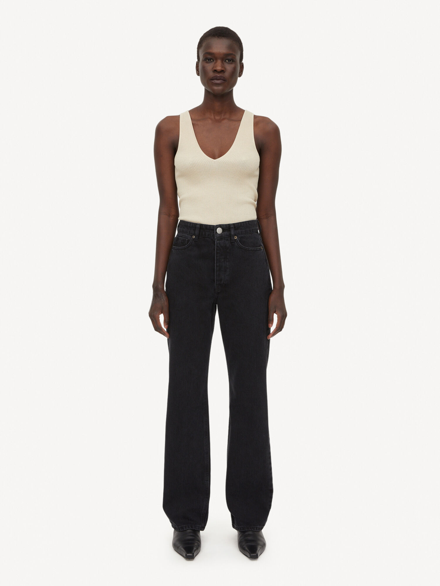 By Malene Birger Miliumlo Organic Cotton Suorat Housut Mustat | FI_BB39392