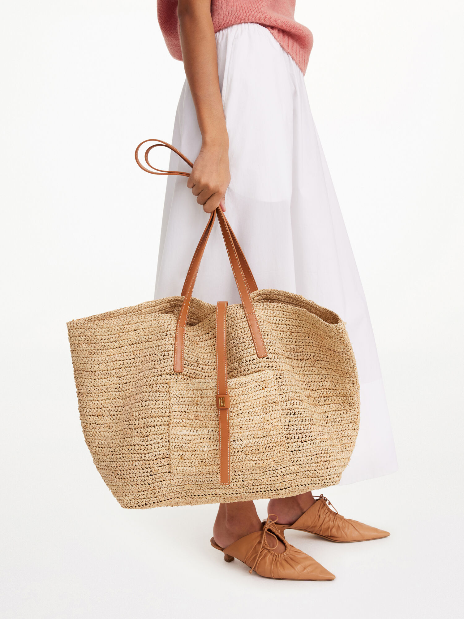 By Malene Birger Palla Straw Tote Laukut Vaalean | FI_BB94154