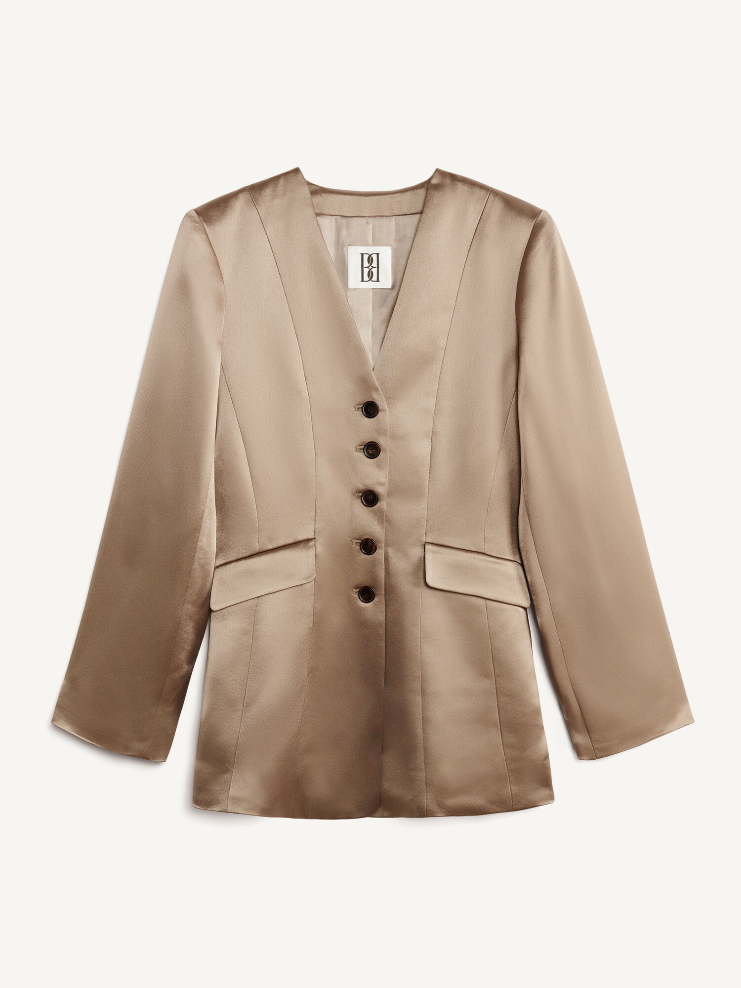 By Malene Birger Rinnah Single-breasted Bleiseri Shitake | FI_BB64398