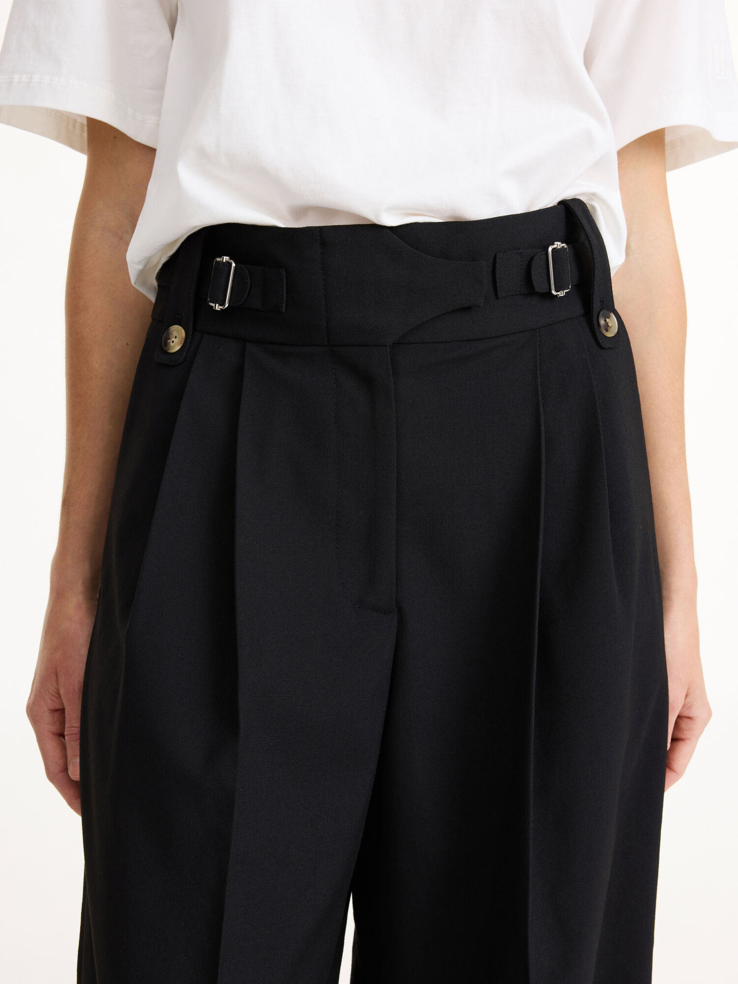 By Malene Birger Taal High-waisted Suorat Housut Mustat | FI_BB41356