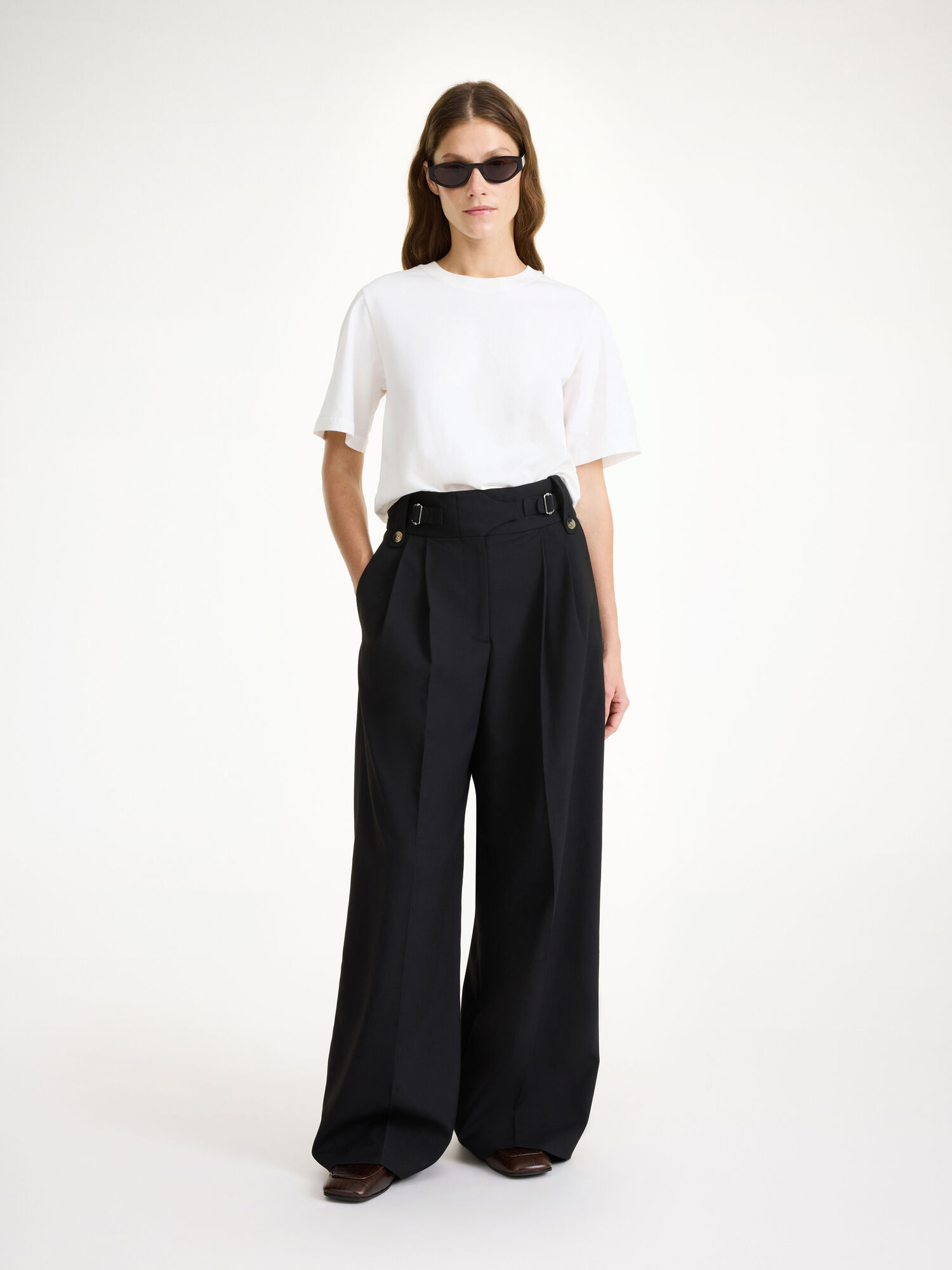 By Malene Birger Taal High-waisted Suorat Housut Mustat | FI_BB41356