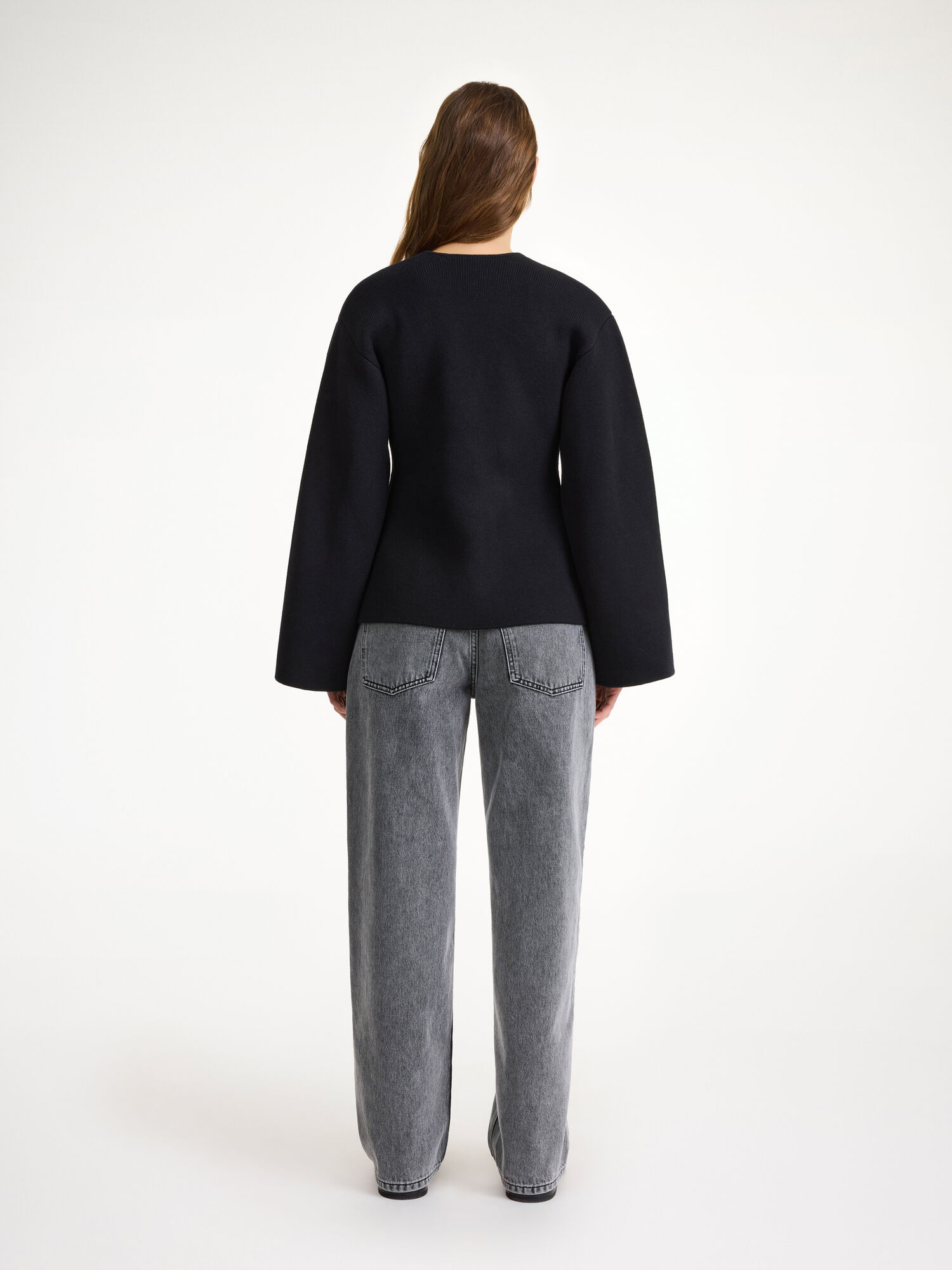 By Malene Birger Tinley Wool-blend Cardigan Neuleet Mustat | FI_BB11674