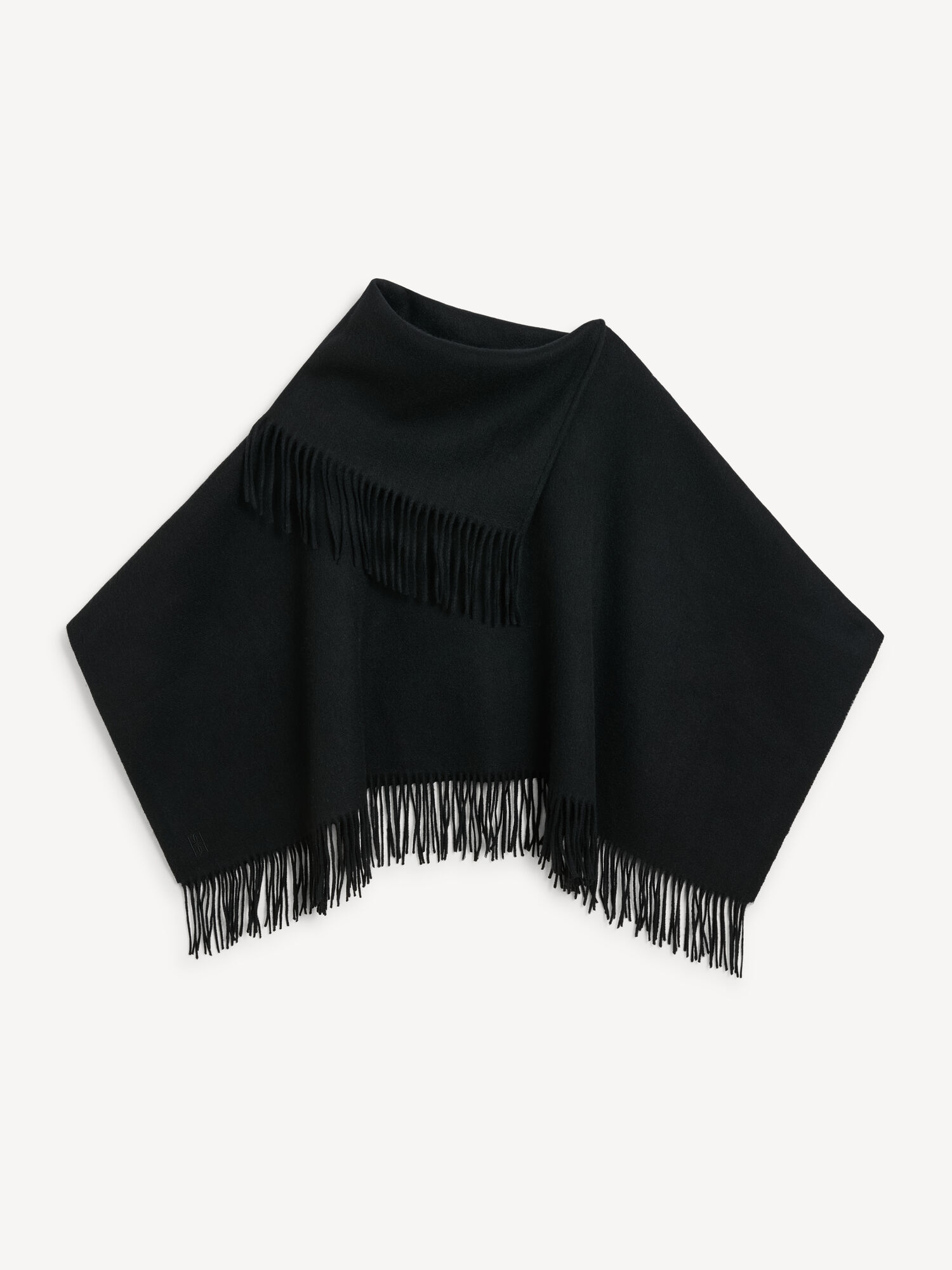 By Malene Birger Turtma Wool Fringe Bib Huivit Mustat | FI_BB48867