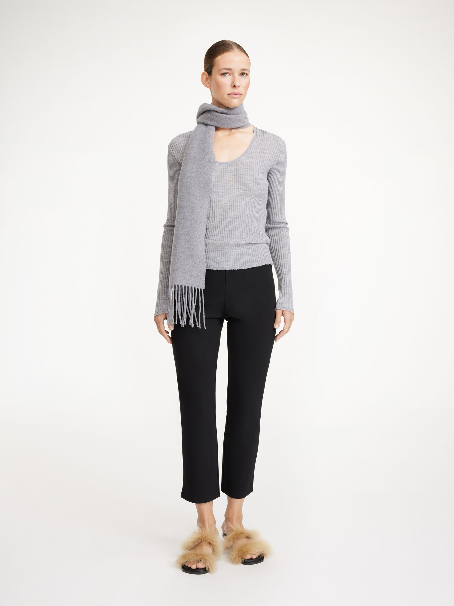 By Malene Birger Vilea Cropped Suorat Housut Mustat | FI_BB21120